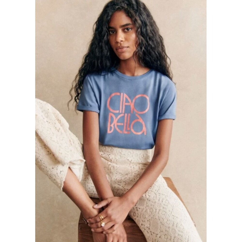Sezane Ciao Bella T-Shirt Size S